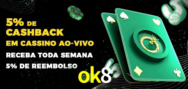 Promoções do cassino ao Vivo ok8